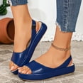 thumbnail image 6 of Samdudou Wedge Sandals for Women Open Toe Peep Slip On Flatform Slingback Elastic Ankle Strap Elevated Thick Sole Casual Summer Walking Vacation Outdoor Trendy Footwear, 6 of 9