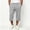 Gray, variant on Mens Capri Pants Cropped Pants Below Knee Long Shorts 3/4 Loose Fit Lightweight Drawstring Sweatpants Pockets Size 3XL Gray