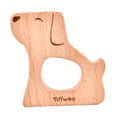 thumbnail image 3 of Anillo  dentición de madera del bebé pájaro perro ballena CUTICAT chupete mordedor infantil, 3 of 8