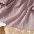 thumbnail image 4 of Boho Linen Tops for Women 3/4 Sleeve Embroidered Crew Neck Blouses Trendy Summer Casual Tops Pullover Shirts by Yigetop Purple 4XL, 4 of 6