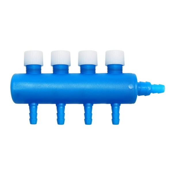 Válvula de control de flujo de aire para acuario, accesorios para bomba de aire, distribuidor de flujo de aire de salida 4 vías
