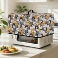 thumbnail image 3 of Whosucclay Cat Print Microwave Oven Cover Dust Oil Proof, Microwave Dust Cover Protector, Universal Waterproof Kitchen Appliance Covers with Handle-L, 3 of 7