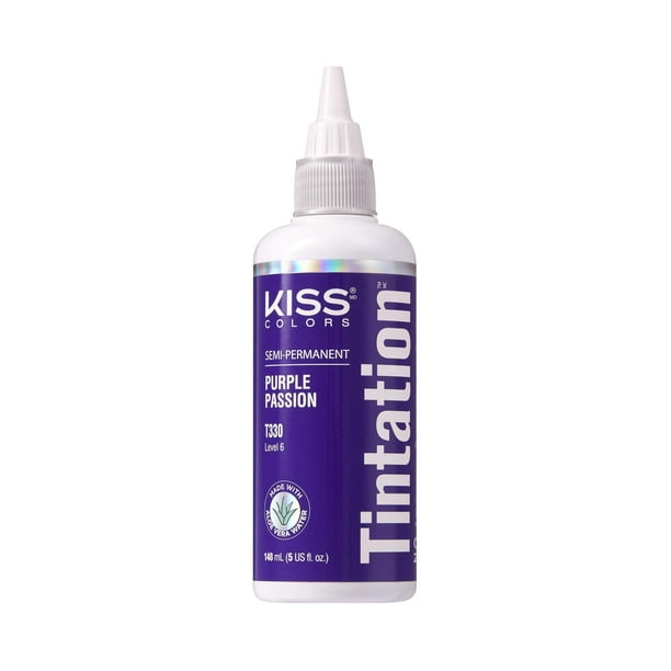 Kiss Tintation Tratamiento de color de cabello semipermanente 5.1 fl oz (5 onzas líquidas estadounidenses) (Purple Passion)