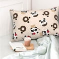 thumbnail image 4 of Kdxio Cotton Pillow Cases 16"x24" Pillowcases,Soft and Breathable Bedroom Pillow Cases-Panda Ice Creams Donuts-No Pillow Core, 4 of 5