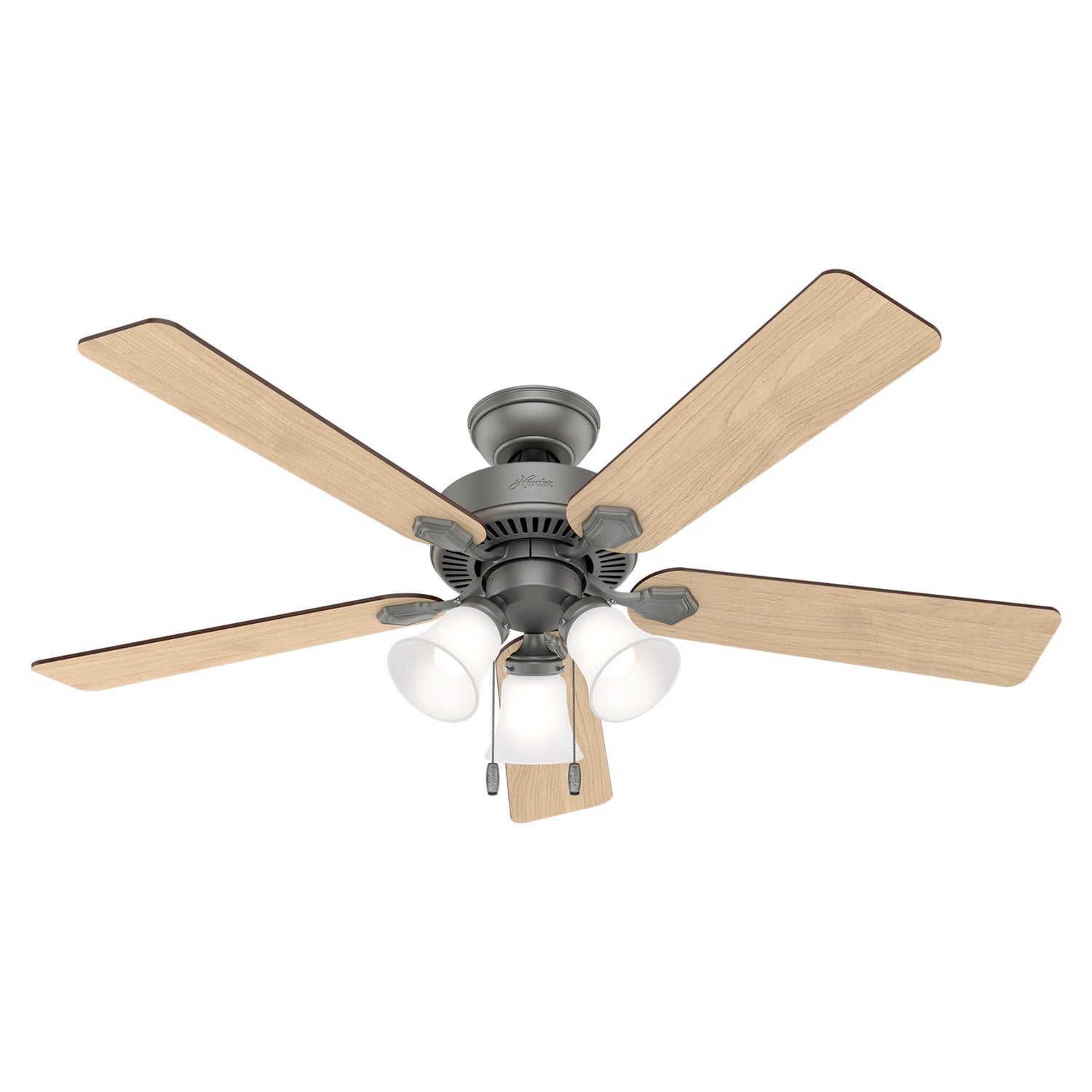 Hunter Swanson 52 Led Swanson 52″ Indoor Ceiling Fan – Silver Sansujyuku sansujyuku.com