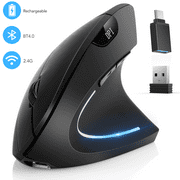 HOMMIE Vertical Wireless Mouse, Ergonomic Optical Mice with USB Receiver