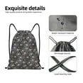 thumbnail image 4 of Disketp Spider Cobweb Drawstring Backpack Drawstring Gym Bags Draw String Bags for Sports, Gym, Travel, Swimming, Beach-Small, 4 of 6