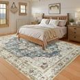 thumbnail image 5 of Uermei 10'x14' Large Area Rug: Soft Non-Slip Washable Indoor Carpet for Living Room Bedroom Dining Room Office - Blue Golden, 5 of 11