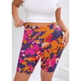 thumbnail image 2 of SHOWMALL Women Plus Workout Biker Shorts 8" High Waisted Tummy Control Spandex Booty Volleyball Shorts for Yoga Dance Rosy Clouds 2X, 2 of 10