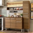 thumbnail image 2 of Cocina Integral Completa 137cm Madesa Emilly Art Marrón GREM137004, 2 of 9