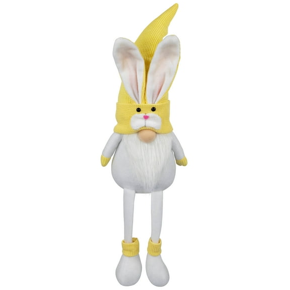 Northlight Sitting Bunny Gnome Easter Figurine - 20" - Yellow