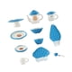 thumbnail image 5 of Casa de muñecas Strade Fareast Limited vajilla con forma de hongo juguetes de cocina escala 1/6 Azul, 5 of 8