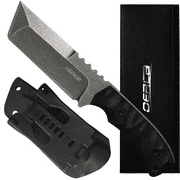 Oerla Olhm-012 Tactical Small Cleaver Fixed Blade Knife 3.6 inch Blade with Black G10 Handle