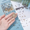 thumbnail image 2 of 60pcs 3 Sizes 2 Colors Stainless Steel Ball Post Earring Studs with Loop Round Ball Earrings Spherical Earring Findings with 2 Sizes Butterfly Ear Back for Jewelry Making,Pin:0.7mm, 2 of 5