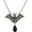 NE-009-Black Blood Drop, variant on Gothic Large Bat Pendant Necklace Red Black Vintage Crystal Bat Pendant Punk Witch Vampire Role Playing Character Halloween Jewelry Gift