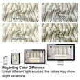 thumbnail image 4 of Hiasan 42 x 18 Inch Kitchen Valance, Thick Textured Linen Striped Window Valance Curtain, Rod Pocket Farmhouse Light Filtering Valance Curtain, Vertical Striped Green, 1 Panel, 4 of 9