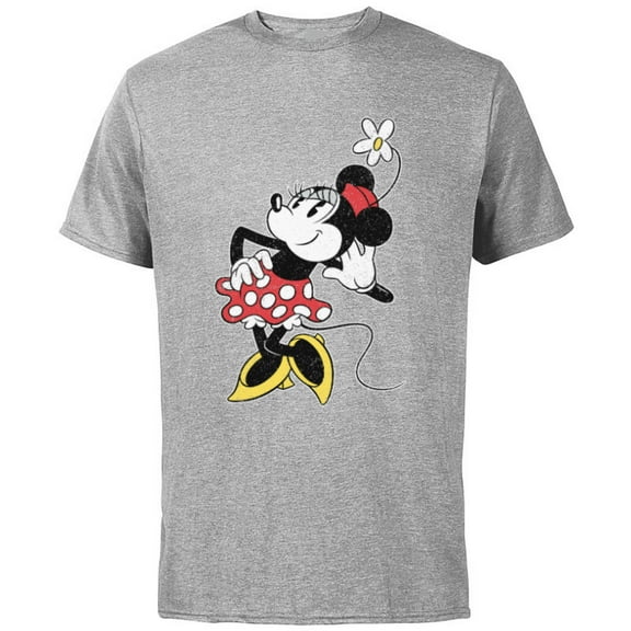 Disney Vintage Minnie Mouse Strikes a Pose - Short Sleeve Cotton T-Shirt for Adults - Customized-Athletic Heather