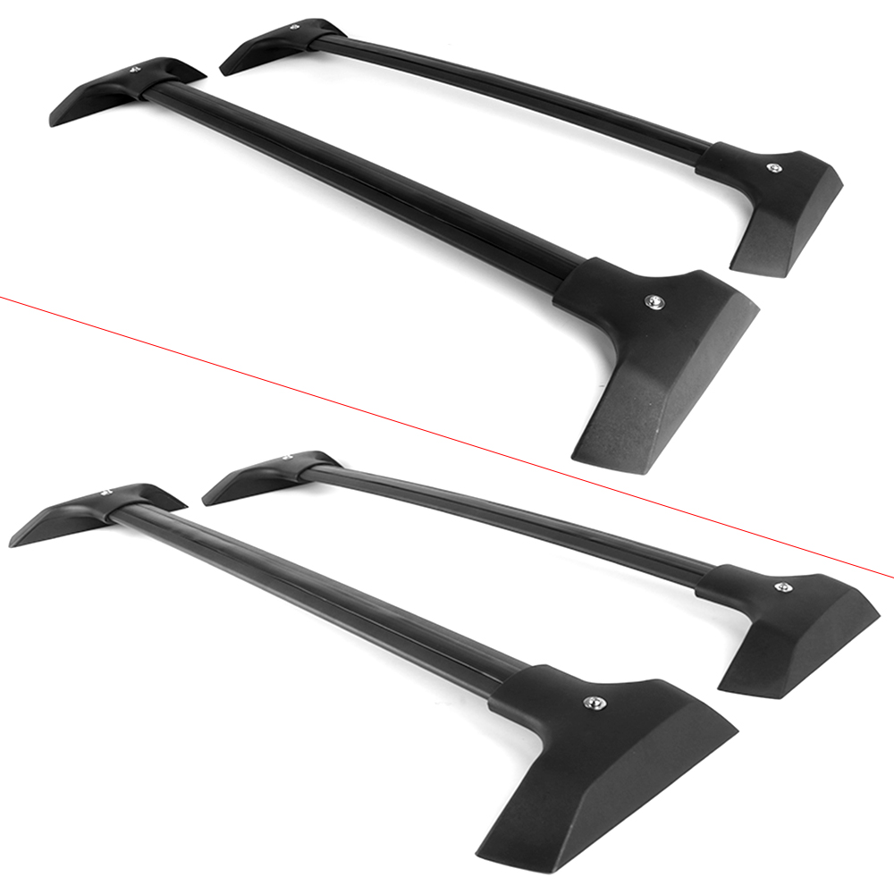 Ikon Motorsports Compatible with 09-17 Chevy Traverse OE Style Roof Rack Rail Cross Bar Carrier Black