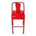 thumbnail image 3 of Bancos metálicos para barra de bar ó cocina Modelo Nisso asiento de lamina respaldo de Metal con lamina Color Rojo Moblibar Moderno, 3 of 3