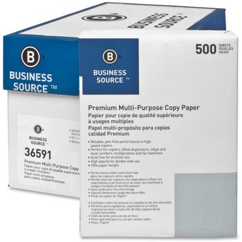 Business Source Copy Paper 5000 Sheet