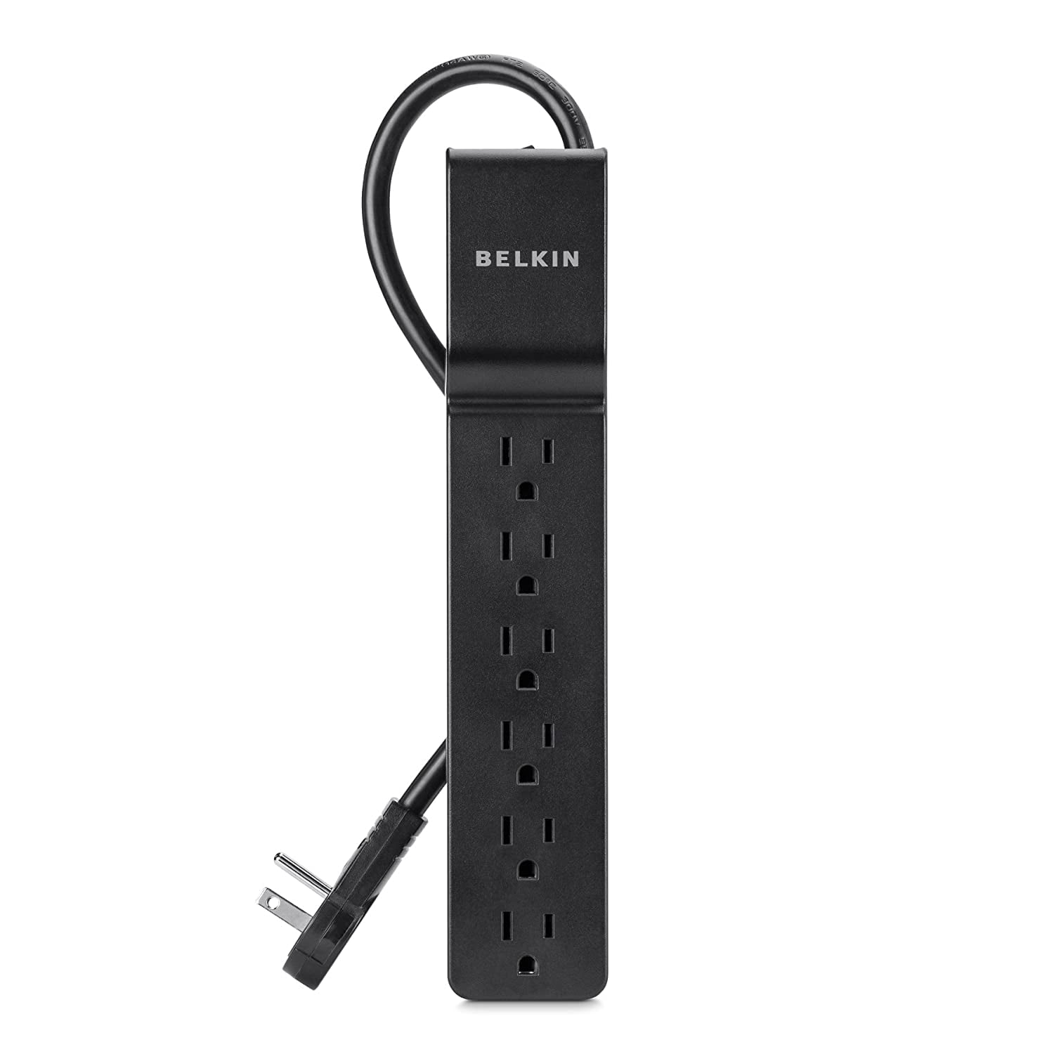 Belkin 6Outlet Power Strip Surge Protector w/ Flat Rotating Plug, 6ft