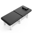 thumbnail image 5 of Holaki Heavy Duty Stationary Massage Table, Professional Spa Bed with 660lbs Capacity, Sturdy Metal Frame, Waterproof PU Leather, Ideal for Beauty, Tattoo, Reiki, Massage, Physiotherapy, Black, 5 of 9