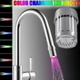 thumbnail image 2 of Leyfeng Faucet, 3 Package 3-Color Temperature Sensitive Gradient Led Water Faucet Light Water Stream Color Changing Faucet Tap Sink Faucet Kitchen Bat 2 of 13