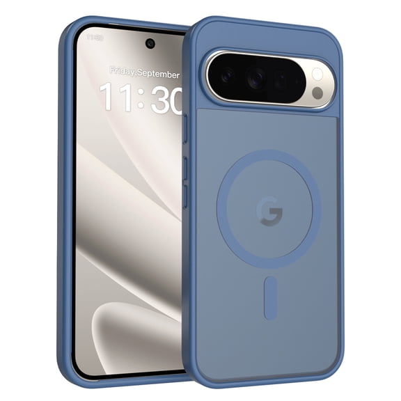 Corliven for Google Pixel 11 Pro XL Case with Magnetic Support and Shock Absorbing PC TPU Protection, Darkblue