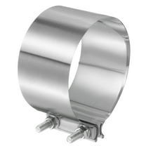Exhaust Clamp 5.5" Stainless Steel Lap Joint Band Clamp Exhaust Pipes Connection with M10 Screws for Car Muffler Elbow Pipes