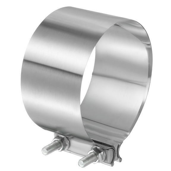 Exhaust Clamp 5.5" Stainless Steel Lap Joint Band Clamp Exhaust Pipes Connection with M10 Screws for Car Muffler Elbow Pipes