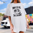 thumbnail image 2 of TSADFHJI Chandails en Molleton pour Femmes Sans Capuches Marques de Créateurs Mode Décontractée Haut Col Rond T-Shirts Été Manches Courtes T-Shirts Décontractés Amples Haut m Blanc, 2 of 4