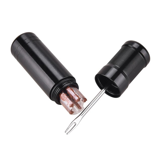 Bicycle And Motorcycle Tubeless Tire Portable Emergency Fork Drill Bit Quick Tire Repair Rubber Strip
