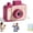 Pink, variant on Pink Water Gun Prank, Double-Sided Squirt Toy with Dual Triggers, Novelty Gag Gifts, Mini Fake Digital Camera for Pranks & Super Soaker Water Fights for Family Games Parties (Pink)