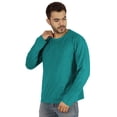 thumbnail image 2 of Inkmeso Men's Long Sleeve Cotton Basic Shirt Lightweight Solid T-Shirts, 2 of 5
