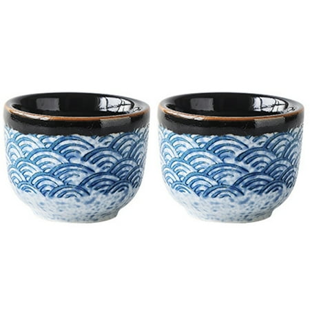

NUOLUX 2Pcs Exquisite Elegant Japanese Style Ceramics Sake Cups Sake Serving Cups