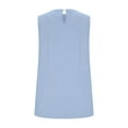 thumbnail image 5 of Mittory Women Cotton Linen Sleeveless Crop Tank Tops Shirt Summer Casual Solid Color Loose Fit Comfy T-Shirt Blouse, 5 of 6