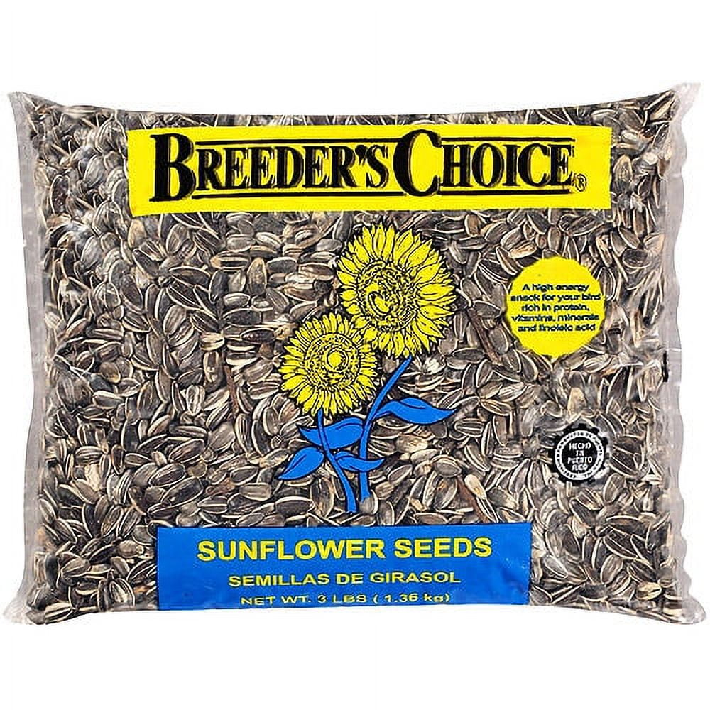 (2 pack) Breeder's Choice Sunflower Seeds, Variety Wild Bird Food, 3 Pounds Bag