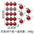 thumbnail image 2 of Jvbtvb 30PCS 1.5 Inch Christmas Ball Ornaments, Shatterproof Plastic Hanging Baubles with Assorted Styles for Xmas Tree Decor, Home and Party Decoration, 2 of 5