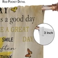 thumbnail image 5 of Vintage Sunflower Curtains for Living Room,Rustic Cabin Farmhouse Yellow Floral Drapes,Inspirational Quotes Butterfly Print Window Treatments for Kitchen Bedroom Apartment 84x84in, 5 of 5