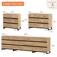 thumbnail image 2 of WAMPAT 3 in 1 Dresser for Bedroom, Closet Organizers and Storage with 12 Drawers, Chest of Drawers with Metal Base, Modern Wood Dresser for Bedroom, Light Oak, 2 of 9