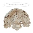 thumbnail image 6 of Harmtty Women Knitting Hat Hollow Crochet Flower Pattern Breathable Handcrafted Hat Outdoor Work Street Wear, 6 of 8
