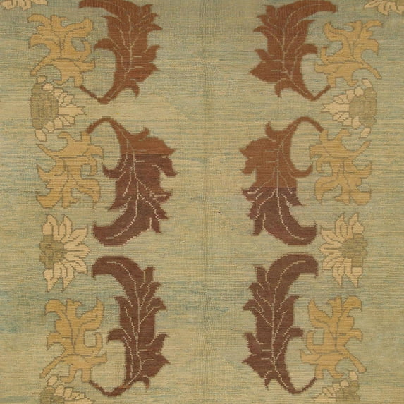 Ahgly Company Indoor Square Abstract Light Brown Oriental Area Rugs, 4' Square