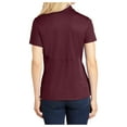 thumbnail image 2 of Yellow Rooster Women’s Micropique Sport-Wick Polo T-Shirts Maroon L, 2 of 6