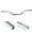 Chrome, variant on Yajisi Premium Steel Motorcycle Handlebar 25mm 1 inch Diameter Replacement Part for Sportster XL 883 1200 Heavy Duty Construction Anti-Corrosion Finish Chrome Custom Motorbike Modification Accessory