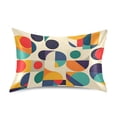 thumbnail image 7 of Yayeee Pillowcase Standard Size Set of 2 Satin Wrinkle Resistant Pillow Case, Green Geometric, 7 of 7