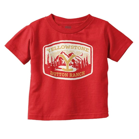 Y Yellowstone Dutton Ranch Mountains Toddler Boy Girl T Shirt Infant Toddler Brisco Brands 6M