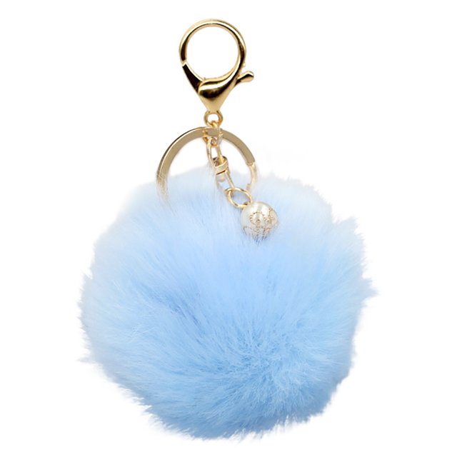 Bangcool Key Chain Fashion Creative Pom Pom Handbag Pendant Purse Charm Cell Phone Charm