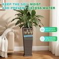 thumbnail image 5 of Vineego 24" Tall Planters for Outdoor Plants Set of 2, Woven-Textured Outdoor Plant Pots with Trays for Patio, Front Porch, 5 of 7