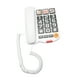 thumbnail image 5 of Teléfono con botón grande, multifunción, marcación con un solo toque, manos libres, teléfono fijo con cable y altavoz para personas mayores, color blanco, 5 of 5