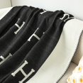 thumbnail image 5 of H Blanket Soft Throw Blanket Cozy Plush Fleece Blanket Warm Plaid Shawl Decorative Sofa Bed Blanket for Womens Bedroom Living Room 67x55 Inches, 5 of 7